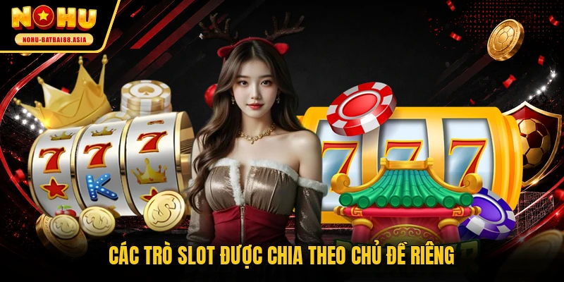 Các trò slot được chia theo chủ đề riêng
