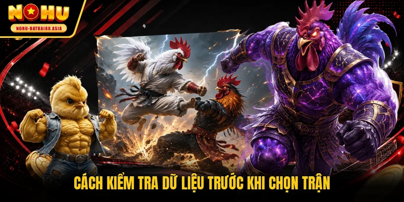 Cách kiểm tra dữ liệu trước khi chọn trận